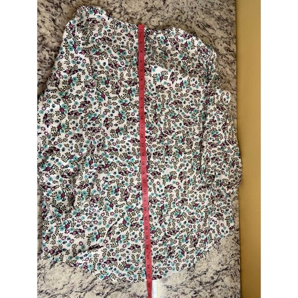 Sonoma Womens Floral Tunic Blouse Small Rayon VNeck 3/4 Sleeve Cottagecore - Picture 9 of 10